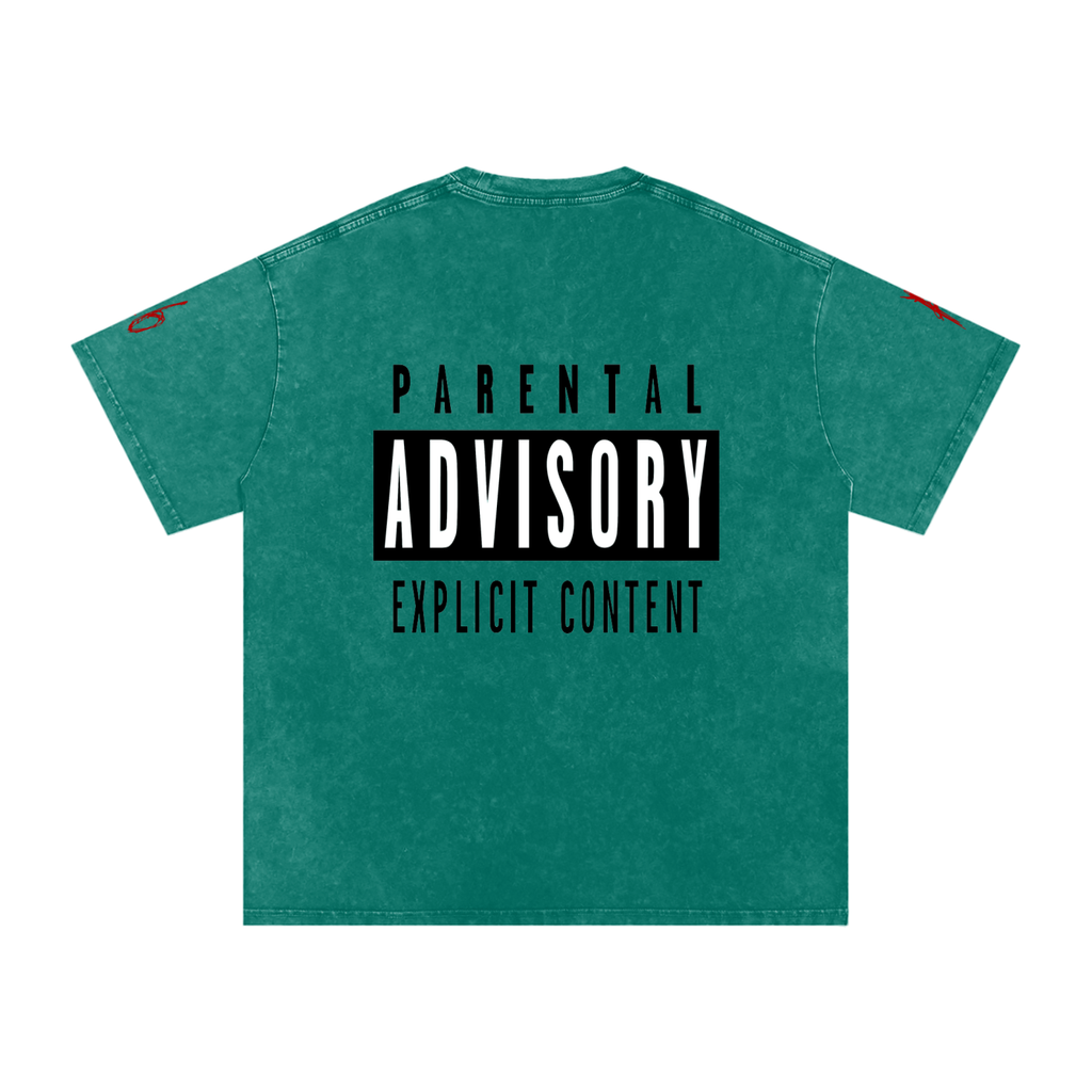 Asking4It Snow Washed Oversized Cotton T-Shirt
