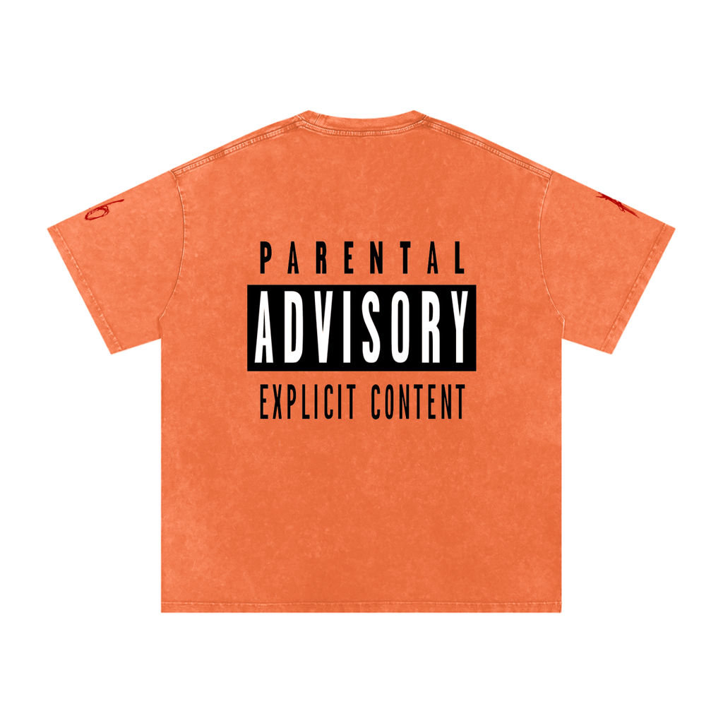 Asking4It Snow Washed Oversized Cotton T-Shirt