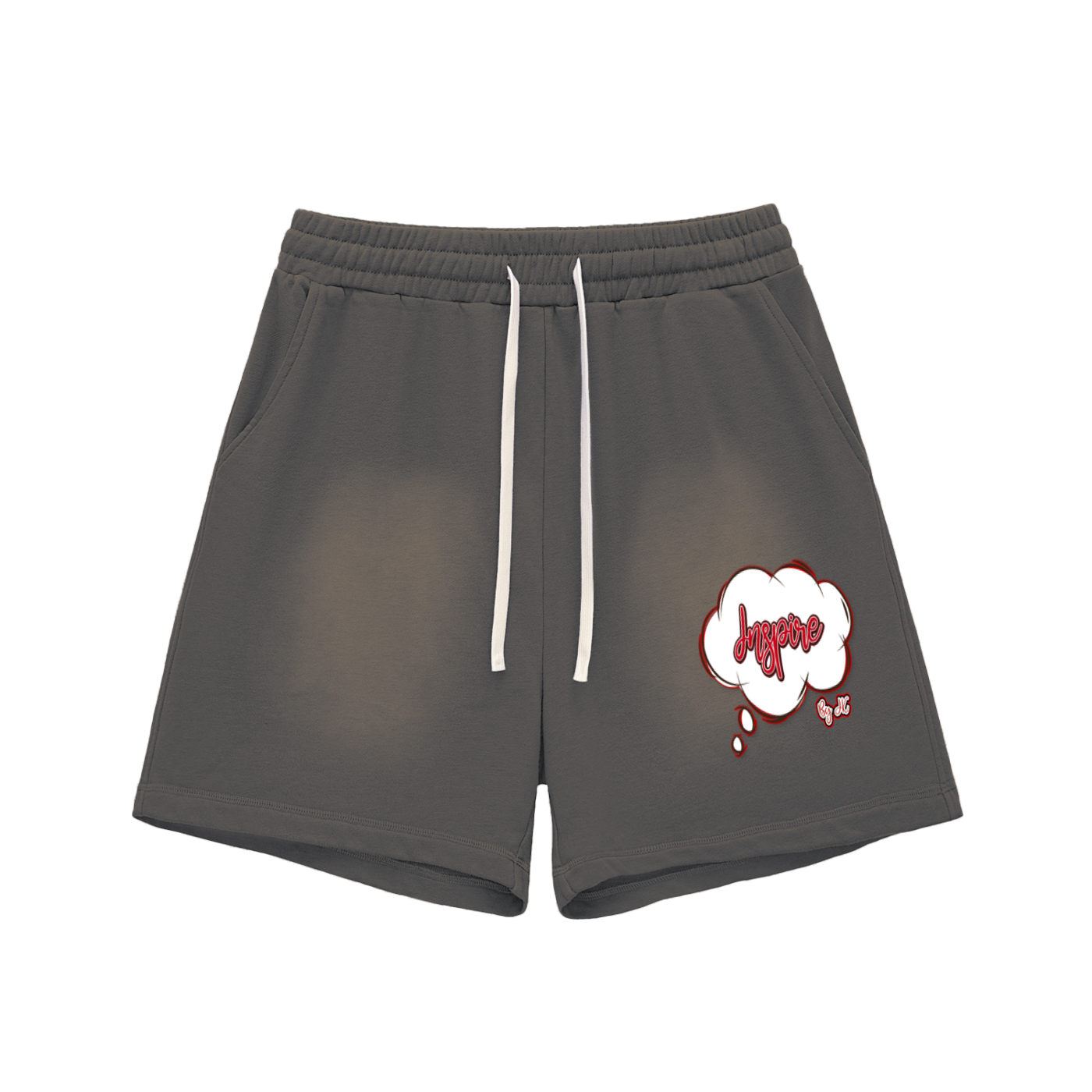 Sun Fade Raw Edge Cotton Shorts