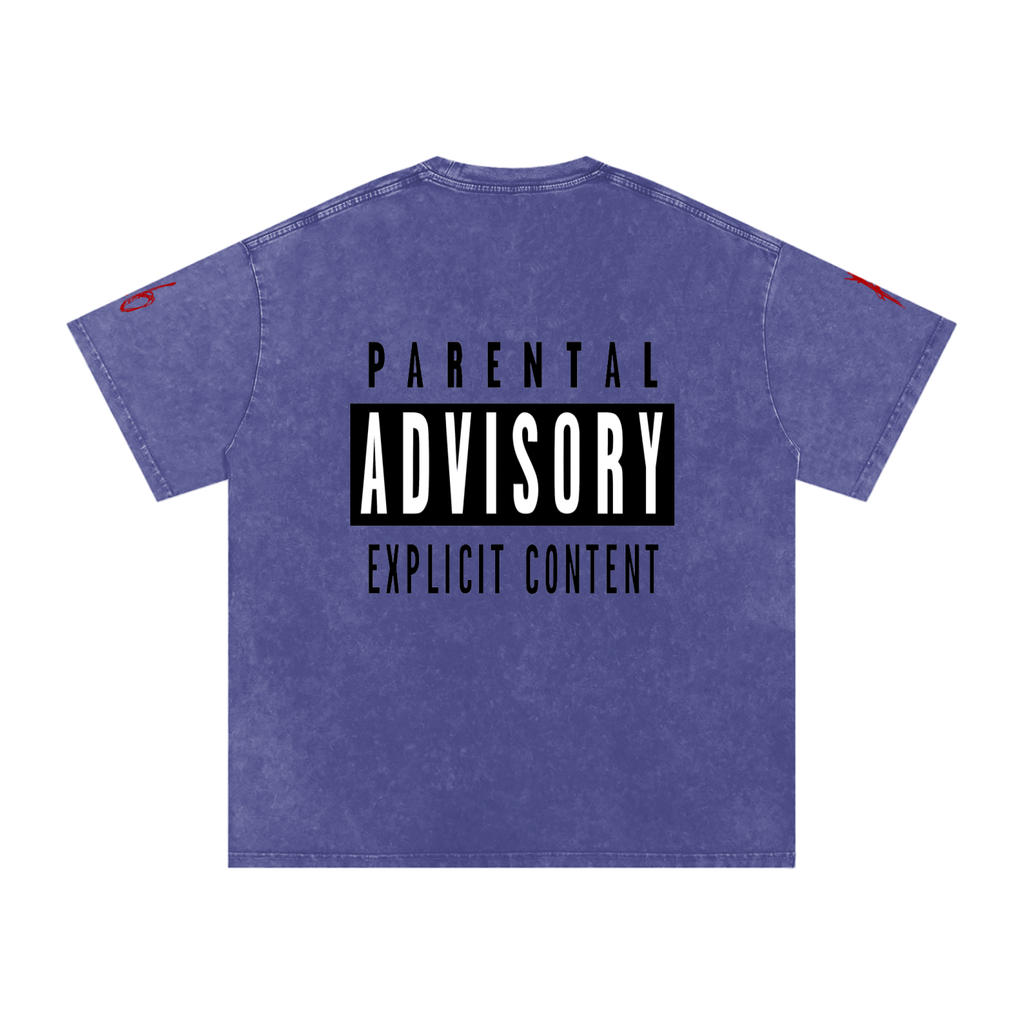 Asking4It Snow Washed Oversized Cotton T-Shirt