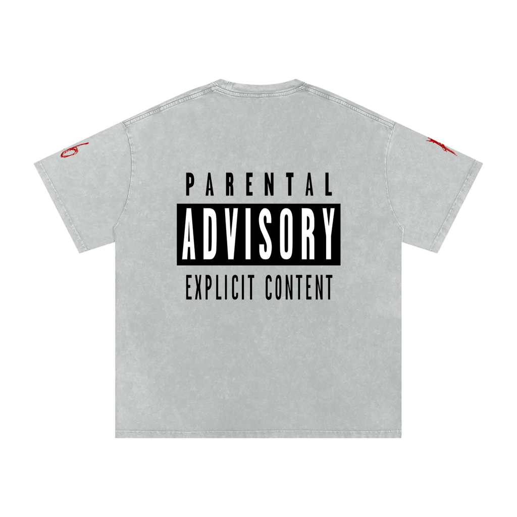 Asking4It Snow Washed Oversized Cotton T-Shirt