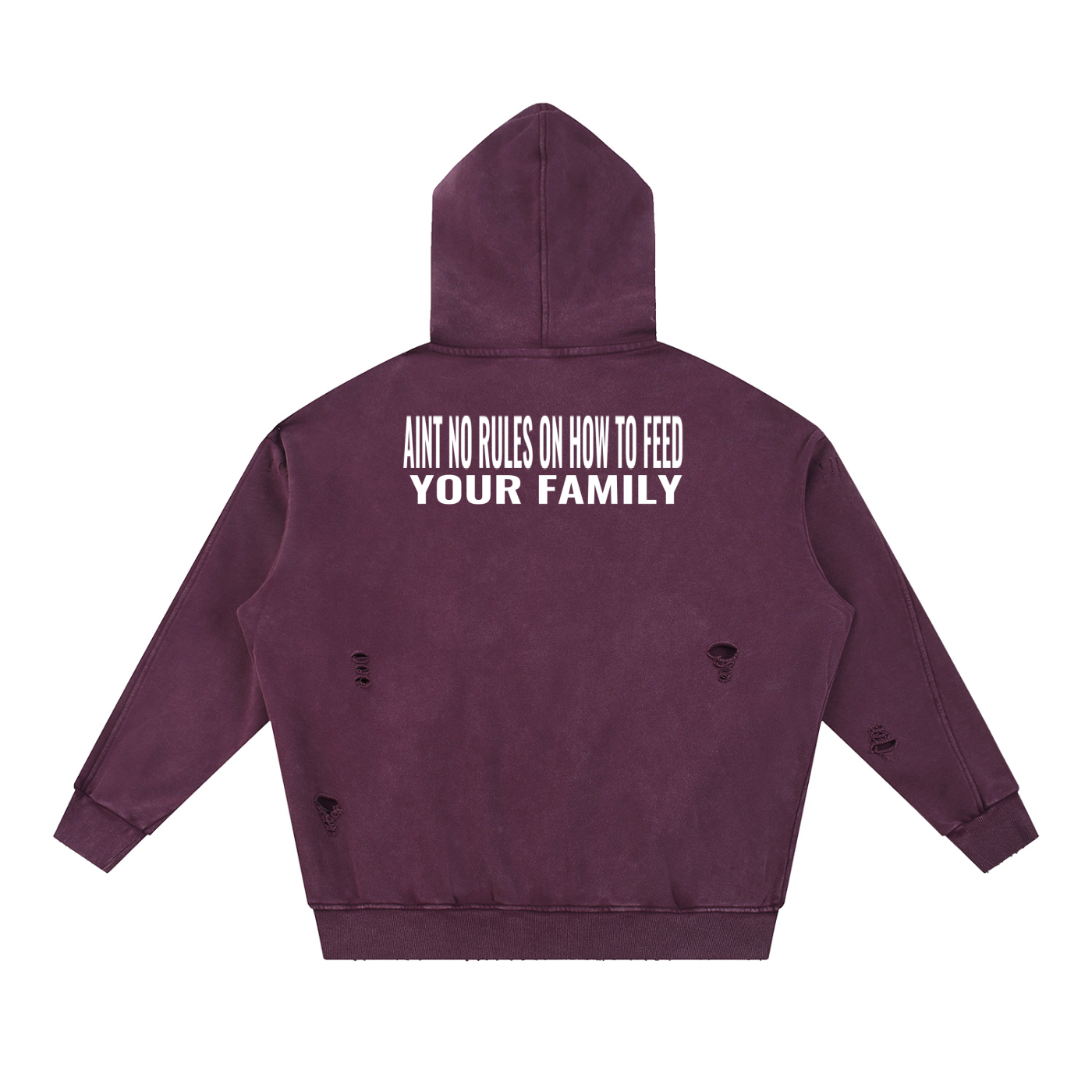 Foot On Neck Panel Pocket Hoodie