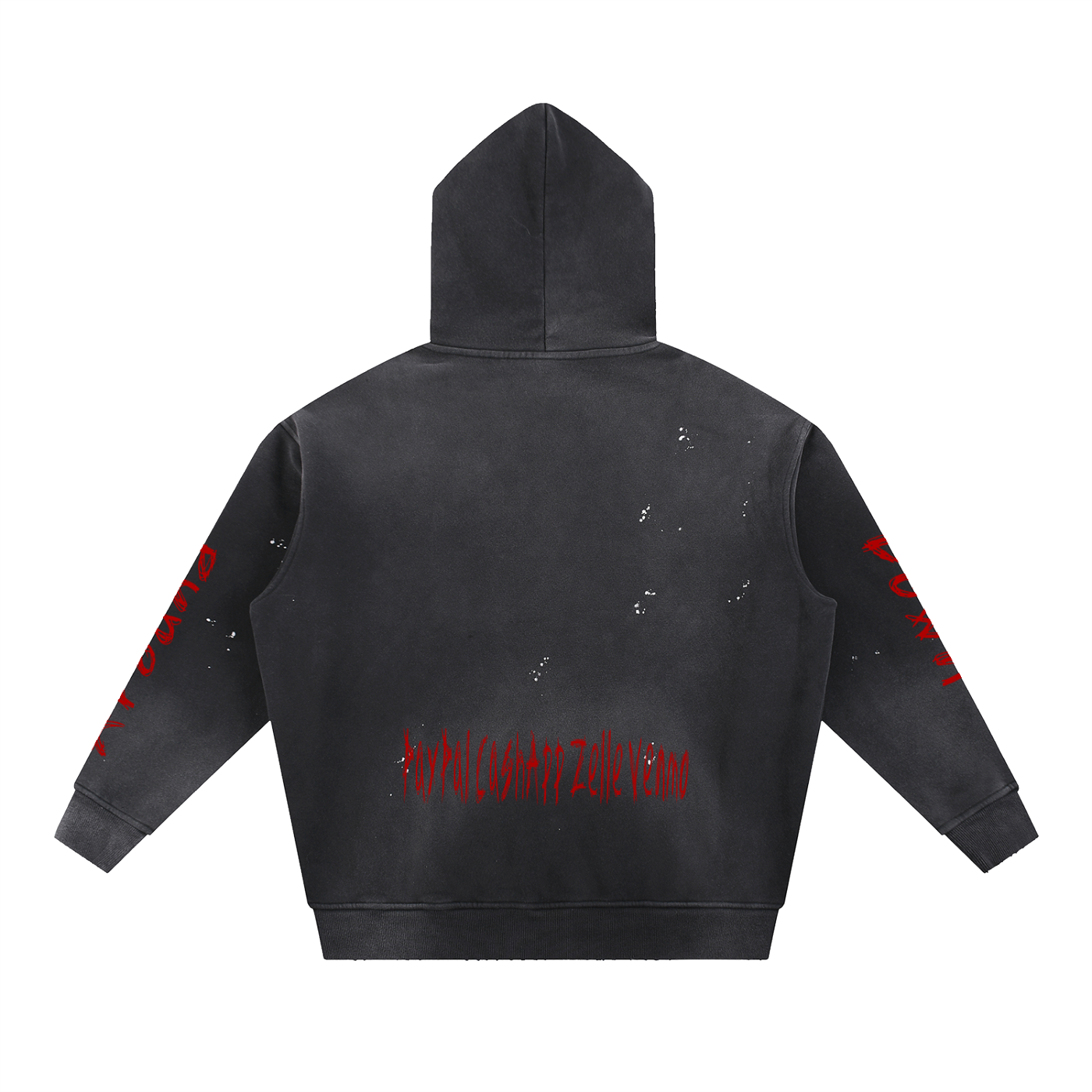 Asking4It Vintage Washed Frayed Hoodie