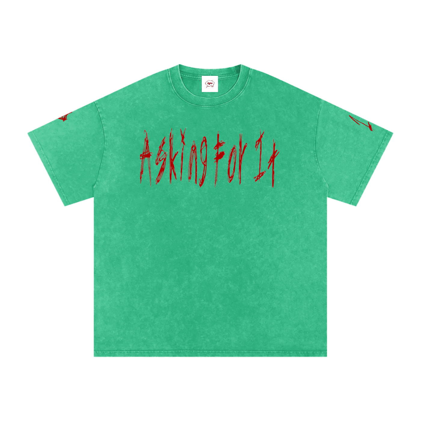 Snow Washed Oversized Cotton T-Shirt