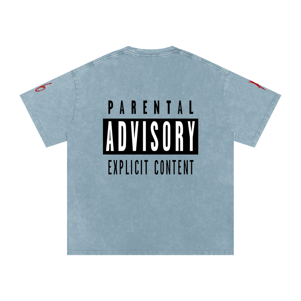 Asking4It Snow Washed Oversized Cotton T-Shirt