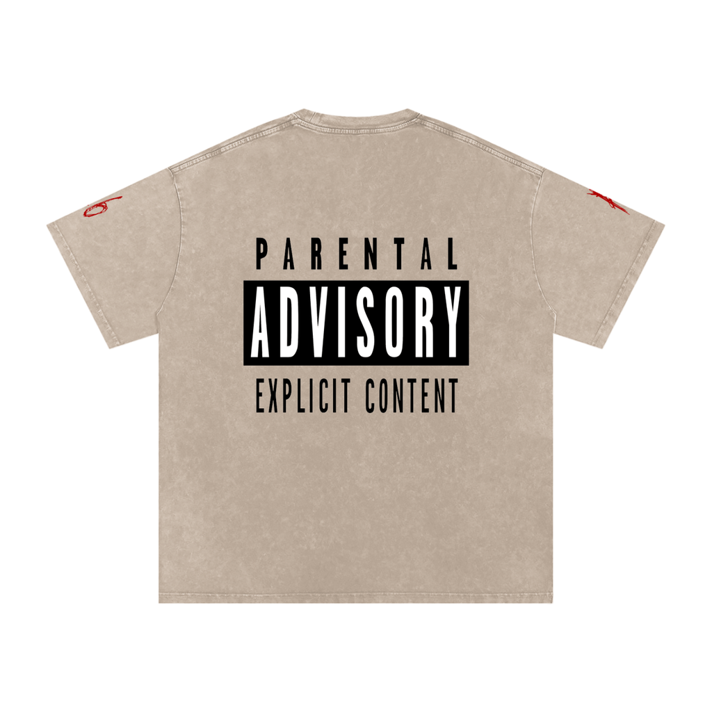 Asking4It Snow Washed Oversized Cotton T-Shirt
