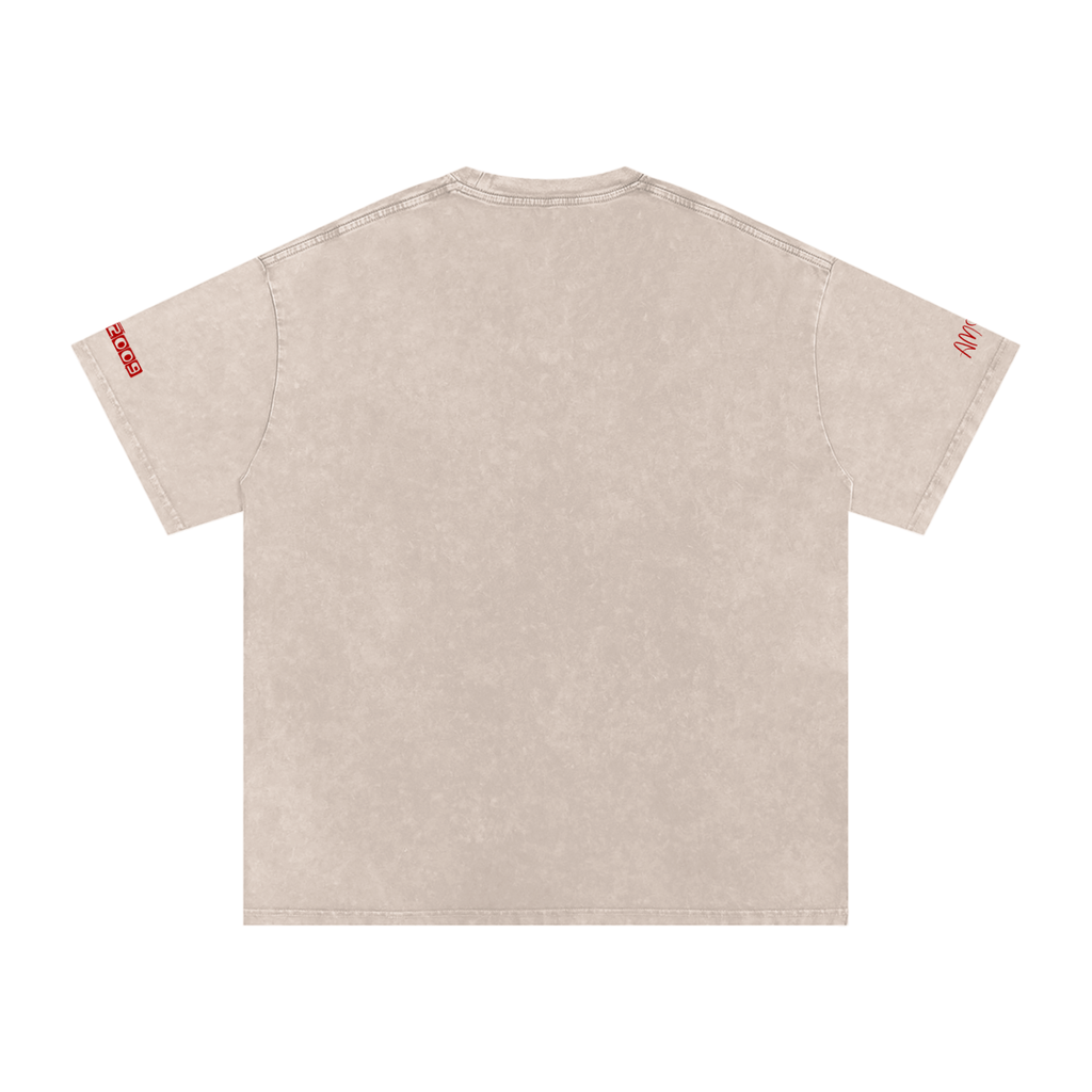 Snow Washed Oversized Cotton T-Shirt