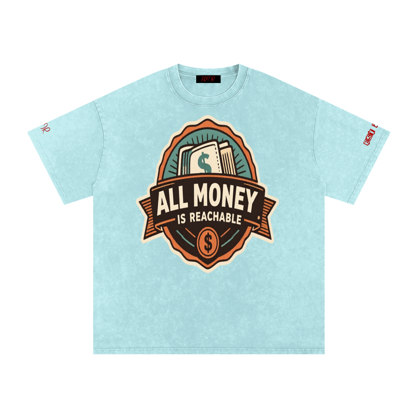 Snow Washed Oversized Cotton T-Shirt