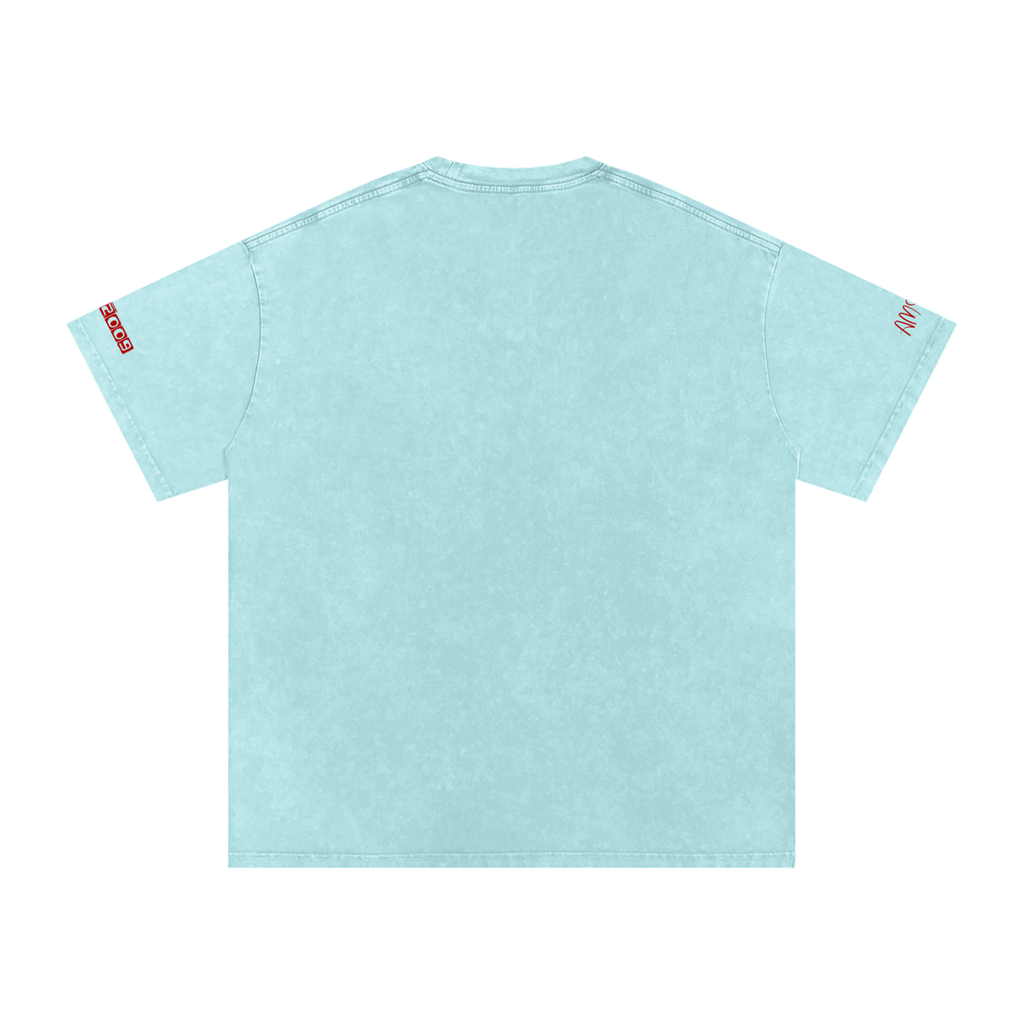 Snow Washed Oversized Cotton T-Shirt