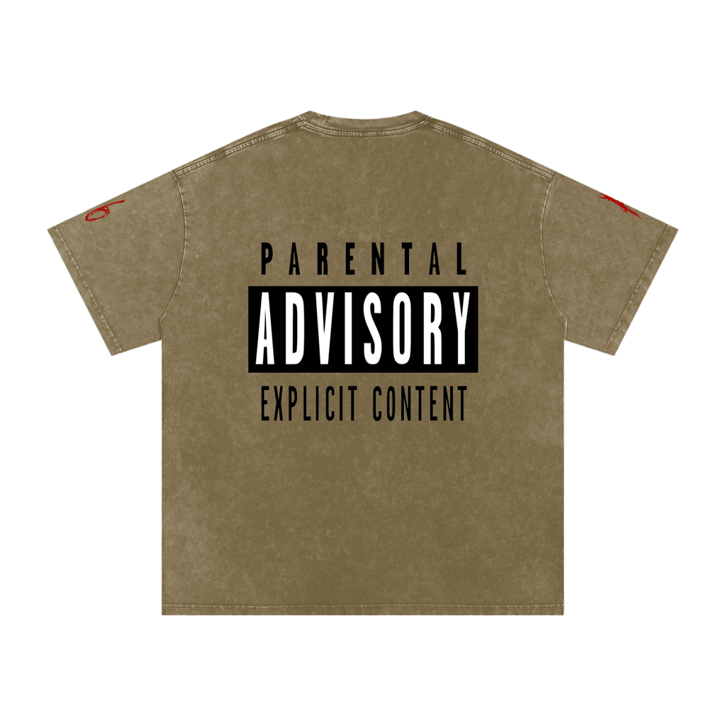 Asking4It Snow Washed Oversized Cotton T-Shirt