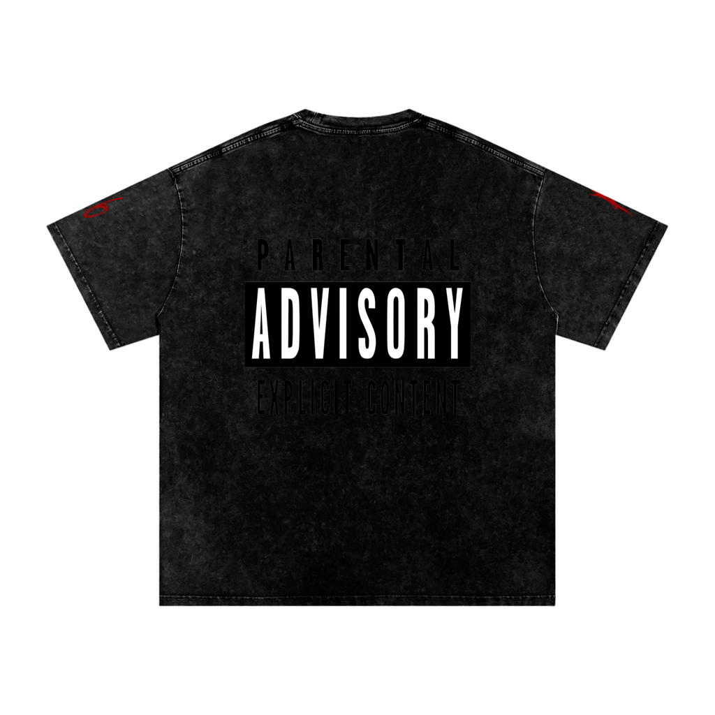 Asking4It Snow Washed Oversized Cotton T-Shirt
