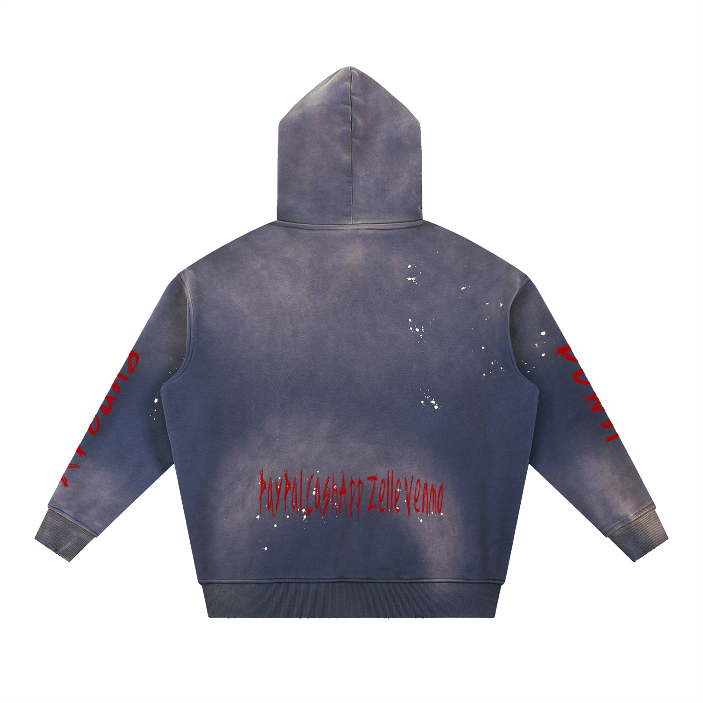 Asking4It Vintage Washed Frayed Hoodie