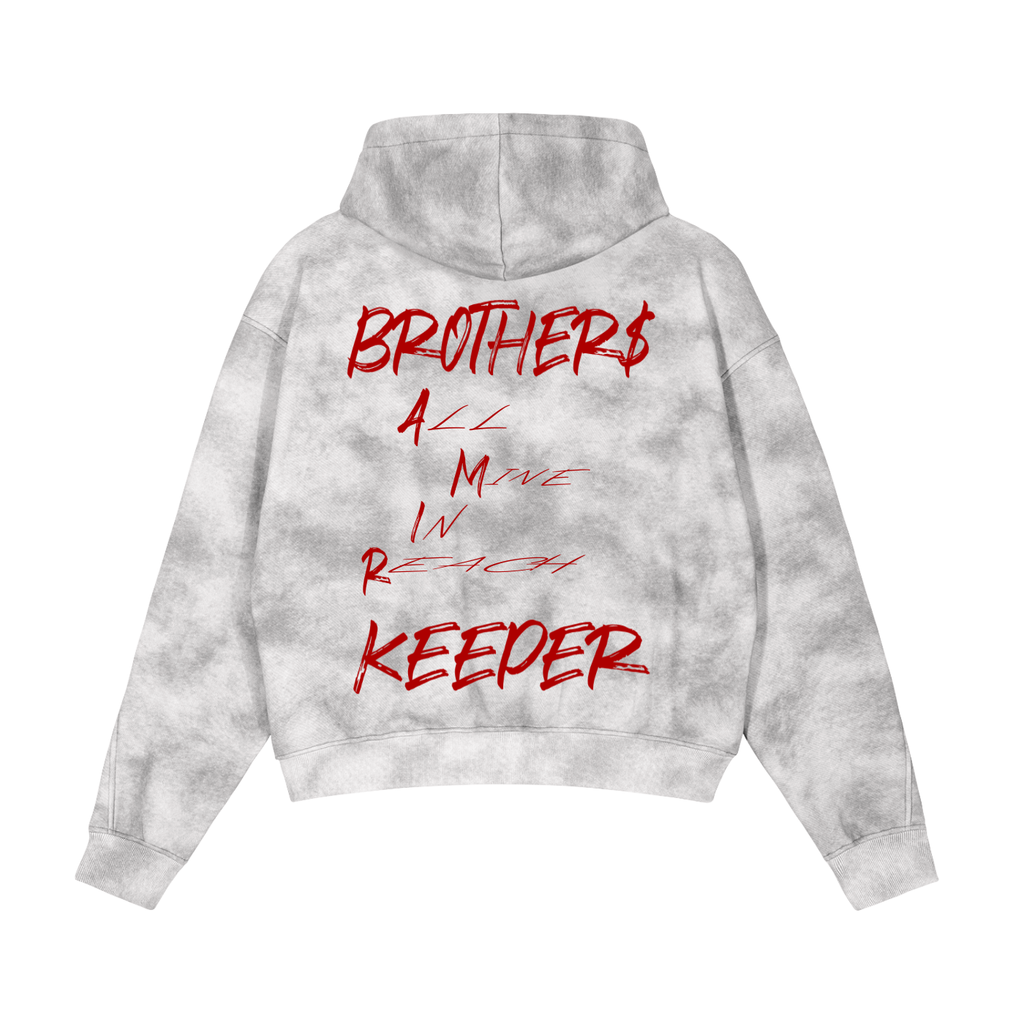 AMIR Brothers Keeper Dirty Washed Zip-Up Hoodie