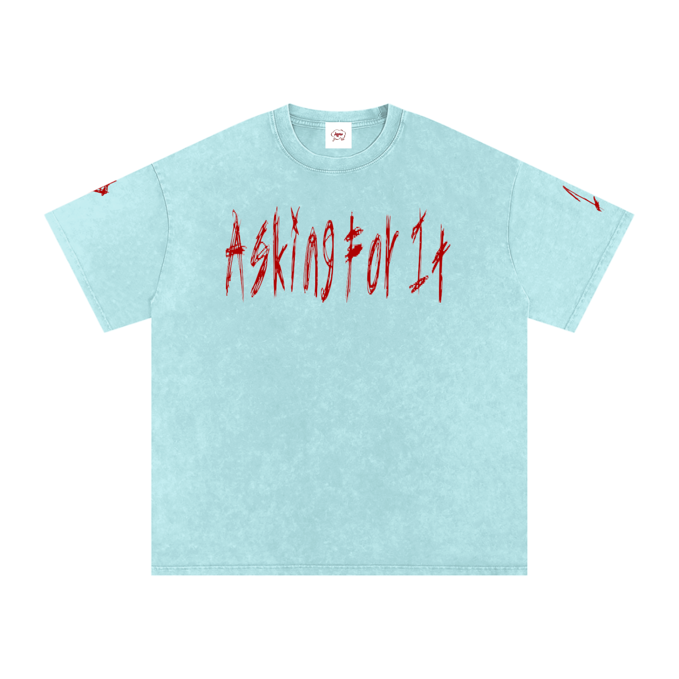 Snow Washed Oversized Cotton T-Shirt