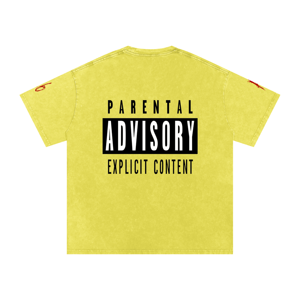 Asking4It Snow Washed Oversized Cotton T-Shirt
