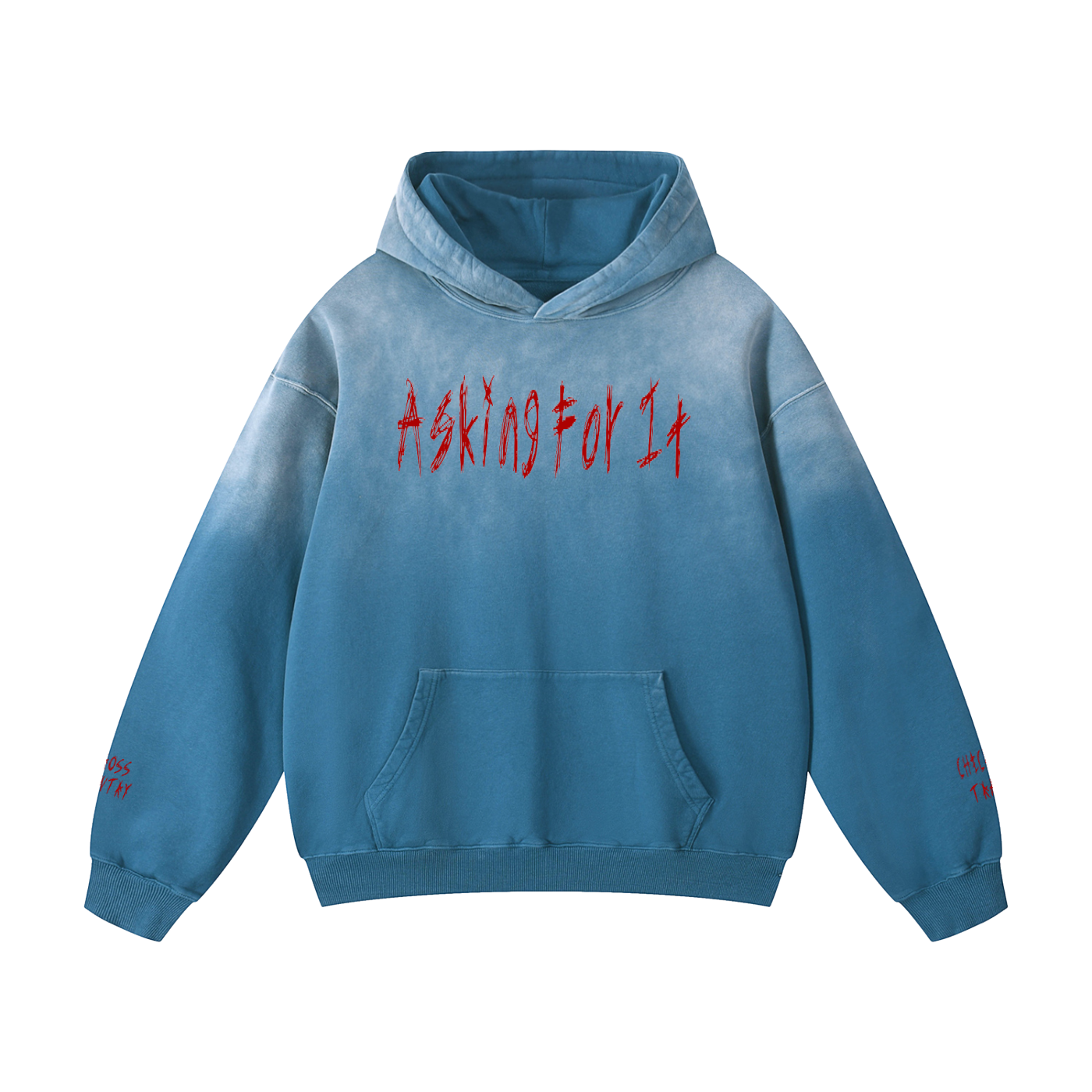 Askin4It Pink Sunfade Oversized Hoodie