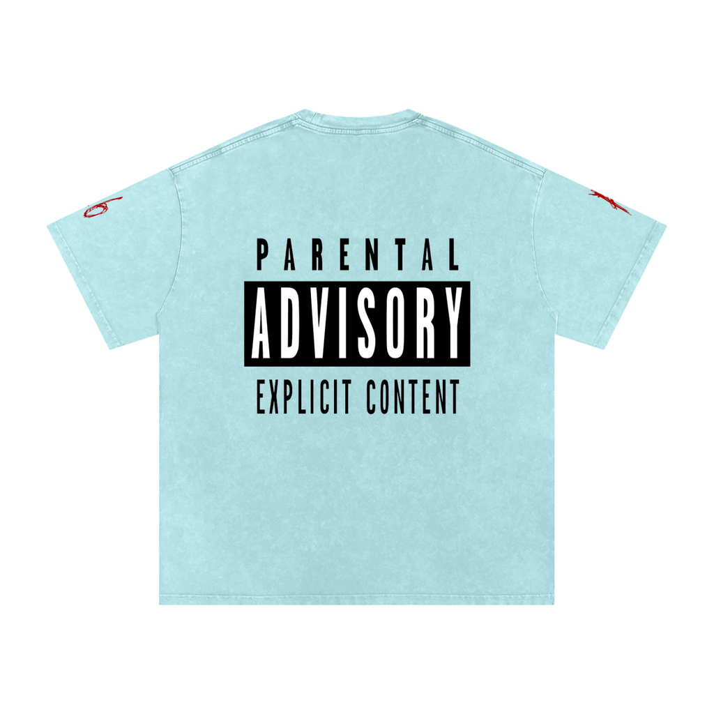 Asking4It Snow Washed Oversized Cotton T-Shirt