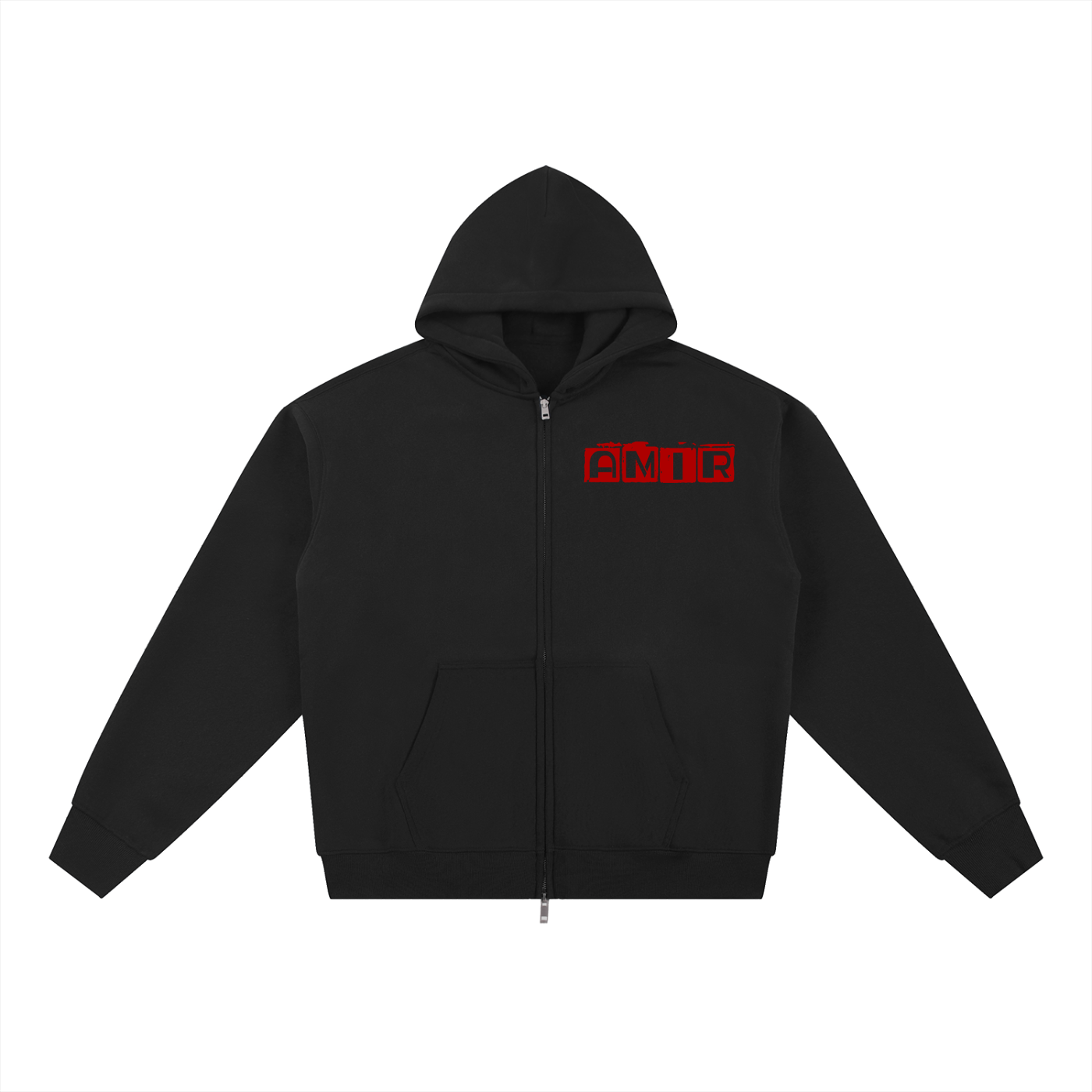 AMIR Essential Fleece Zip-Through Hoodie