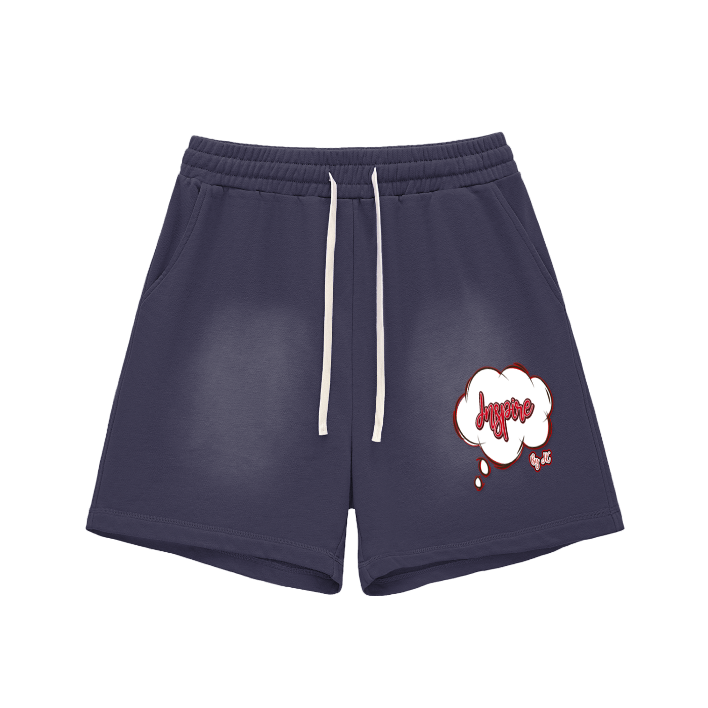 Sun Fade Raw Edge Cotton Shorts