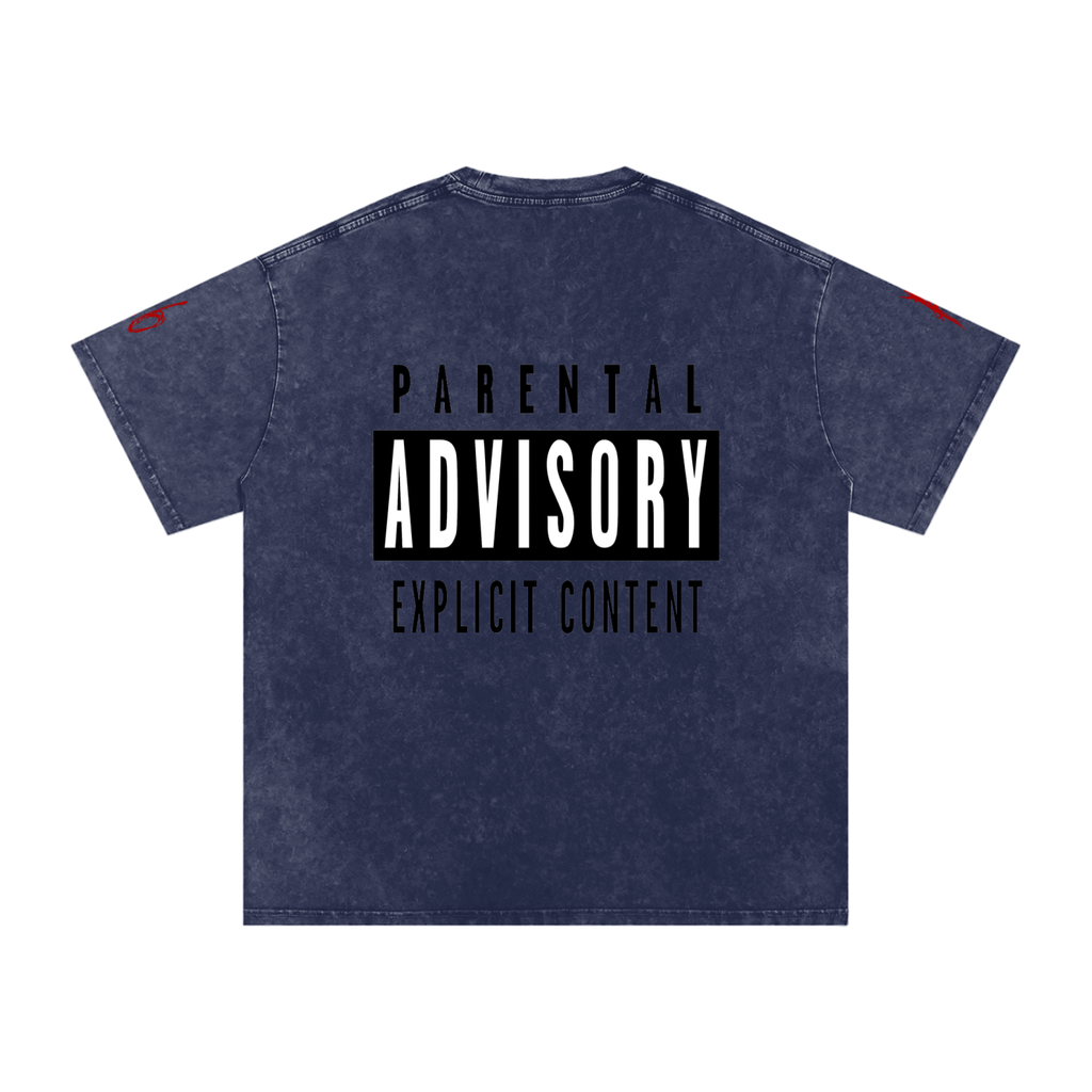 Asking4It Snow Washed Oversized Cotton T-Shirt