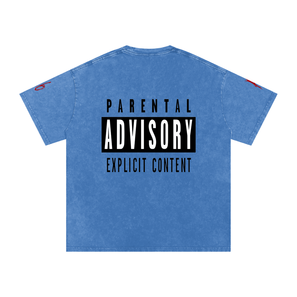 Asking4It Snow Washed Oversized Cotton T-Shirt