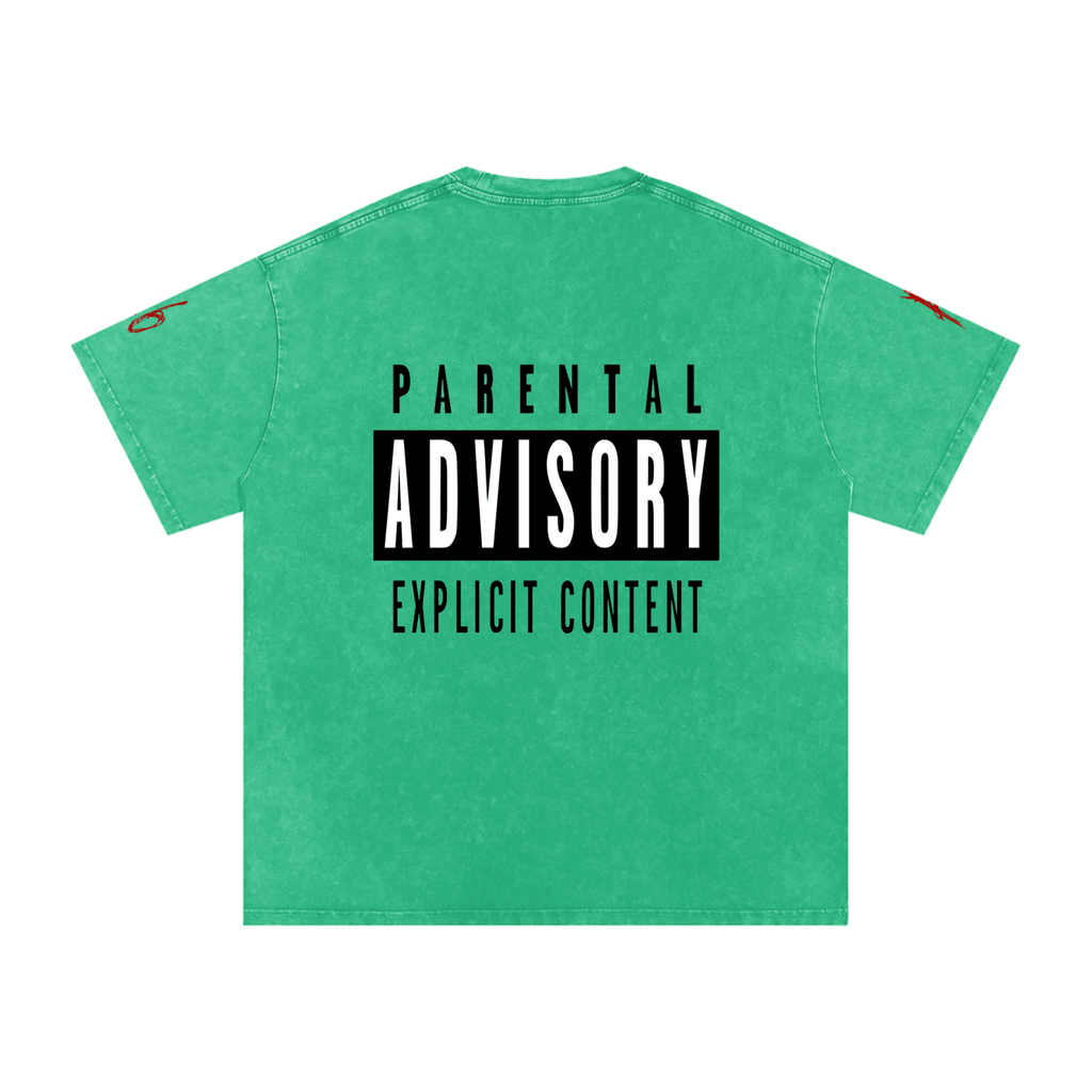 Asking4It Snow Washed Oversized Cotton T-Shirt