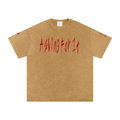 Asking4It Snow Washed Oversized Cotton T-Shirt
