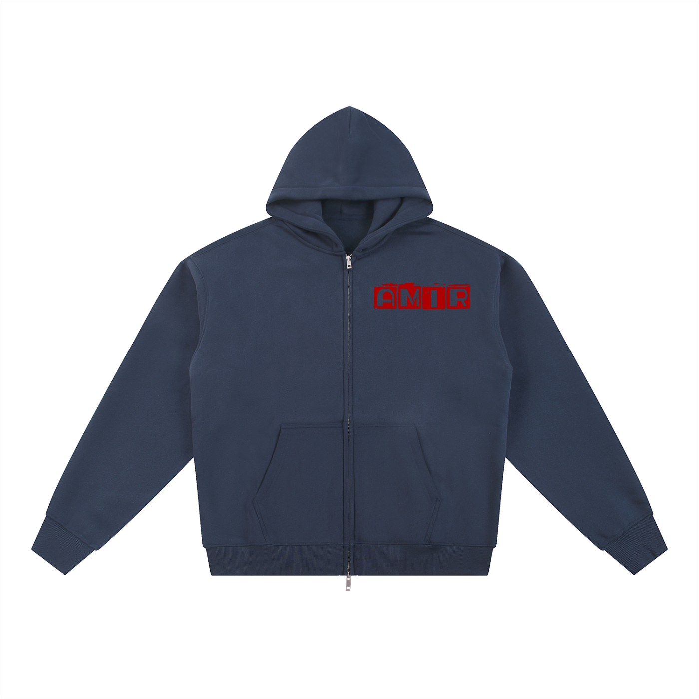 AMIR Essential Fleece Zip-Through Hoodie