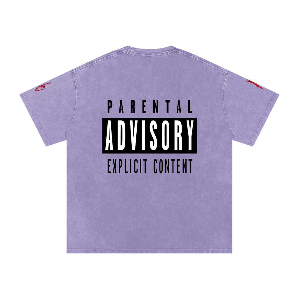 Asking4It Snow Washed Oversized Cotton T-Shirt
