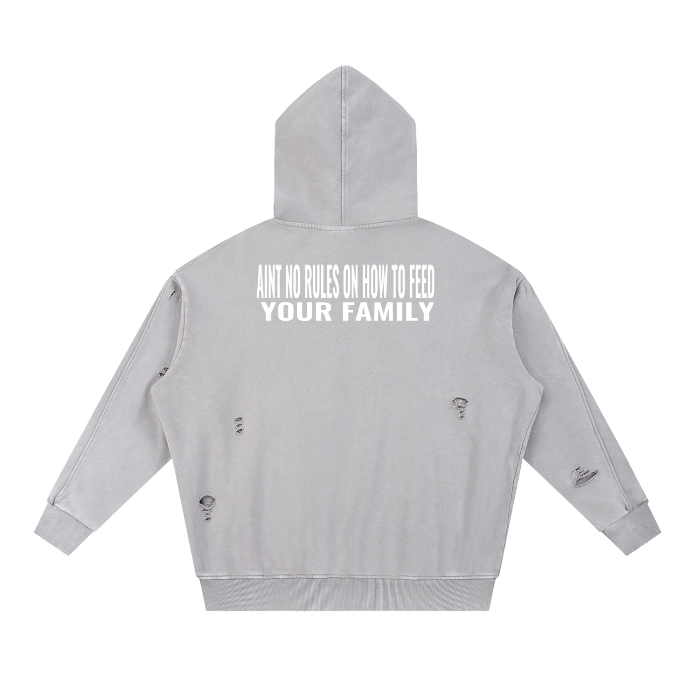 Foot On Neck Panel Pocket Hoodie
