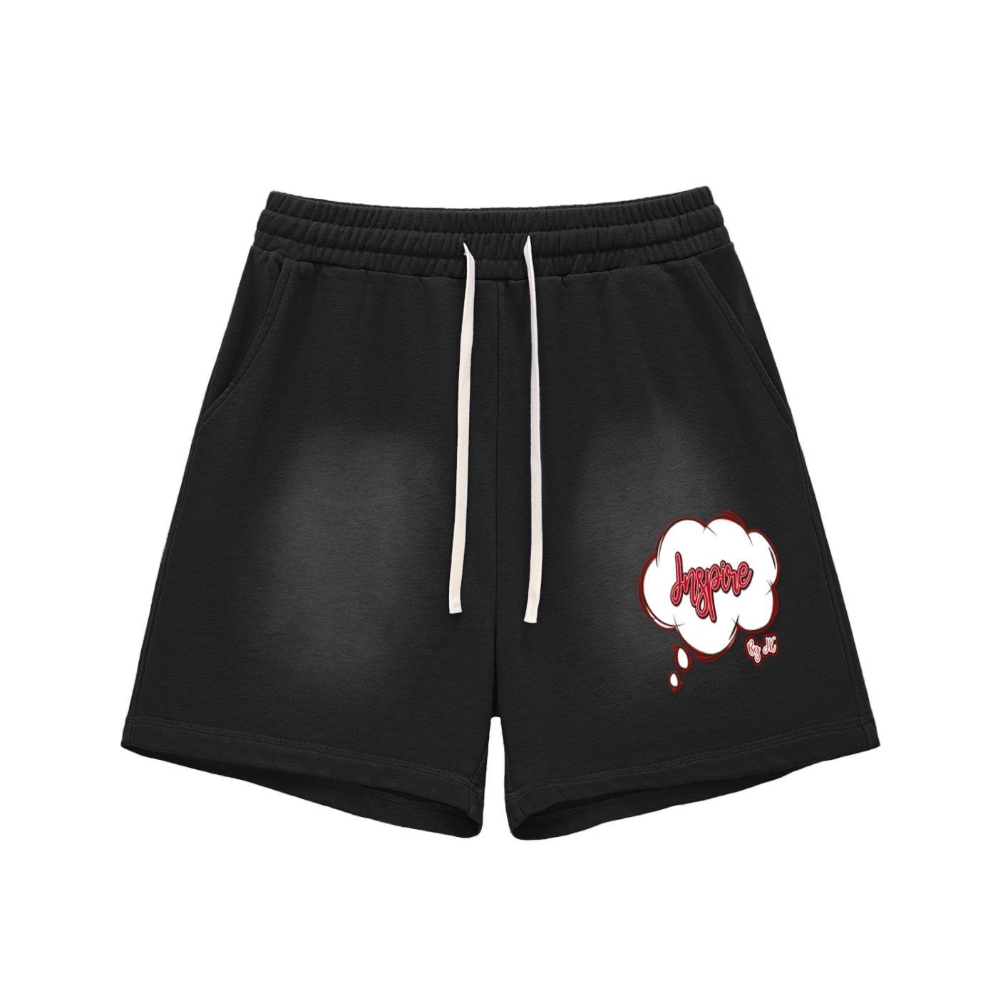 Sun Fade Raw Edge Cotton Shorts