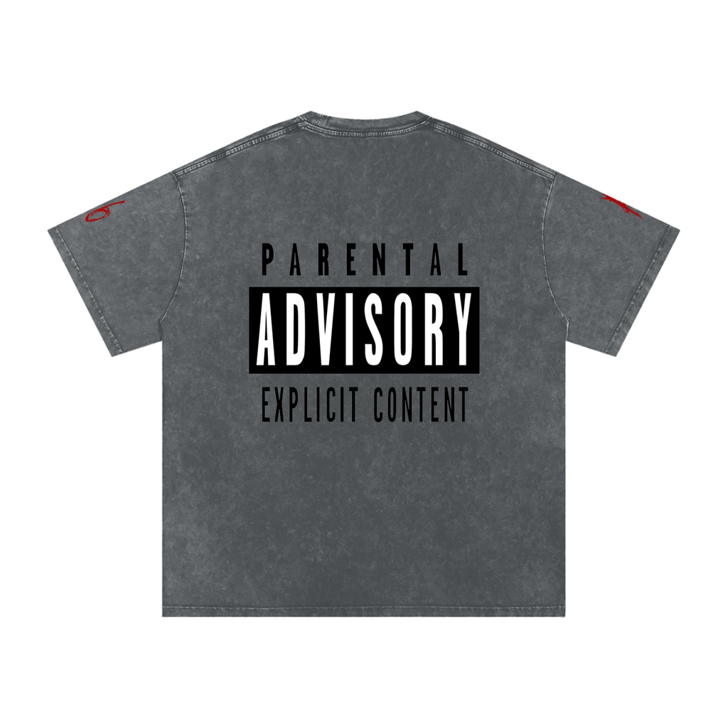 Snow Washed Oversized Cotton T-Shirt