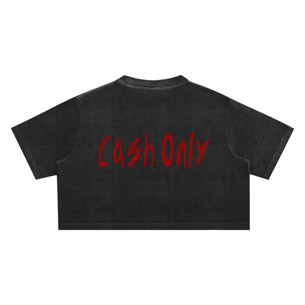 Asking4It Snow Washed Crop Top