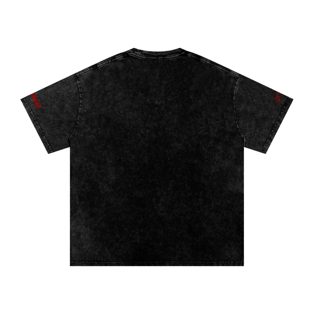 Snow Washed Oversized Cotton T-Shirt