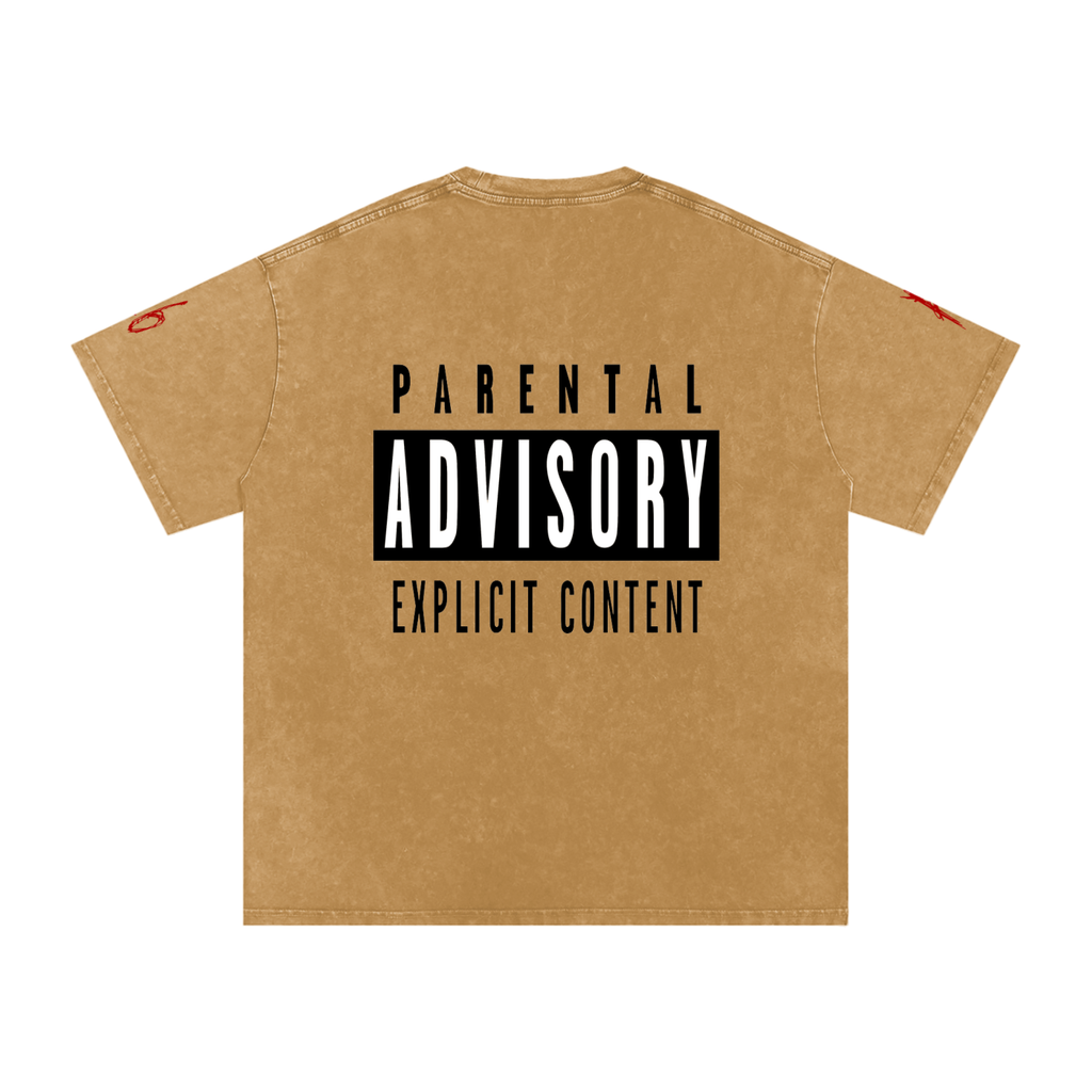 Asking4It Snow Washed Oversized Cotton T-Shirt