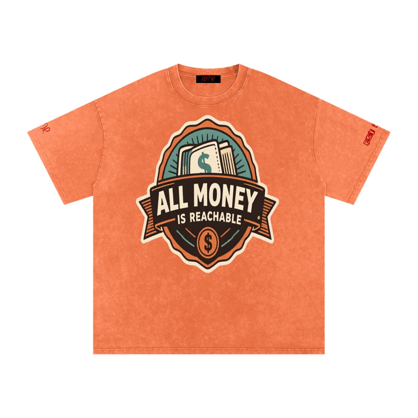 Snow Washed Oversized Cotton T-Shirt