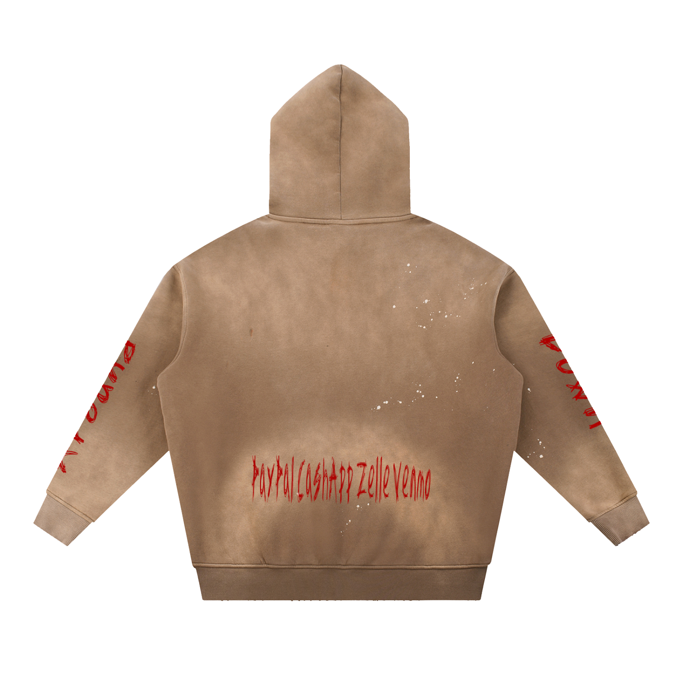 Asking4It Vintage Washed Frayed Hoodie