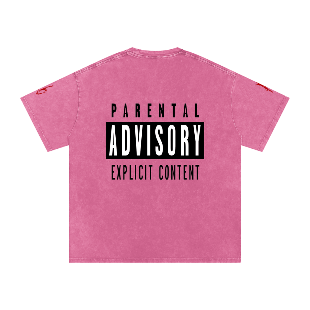 Asking4It Snow Washed Oversized Cotton T-Shirt