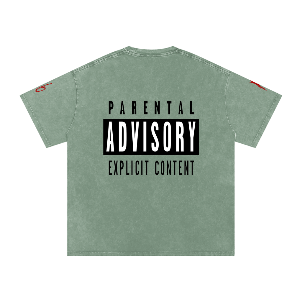 Asking4It Snow Washed Oversized Cotton T-Shirt