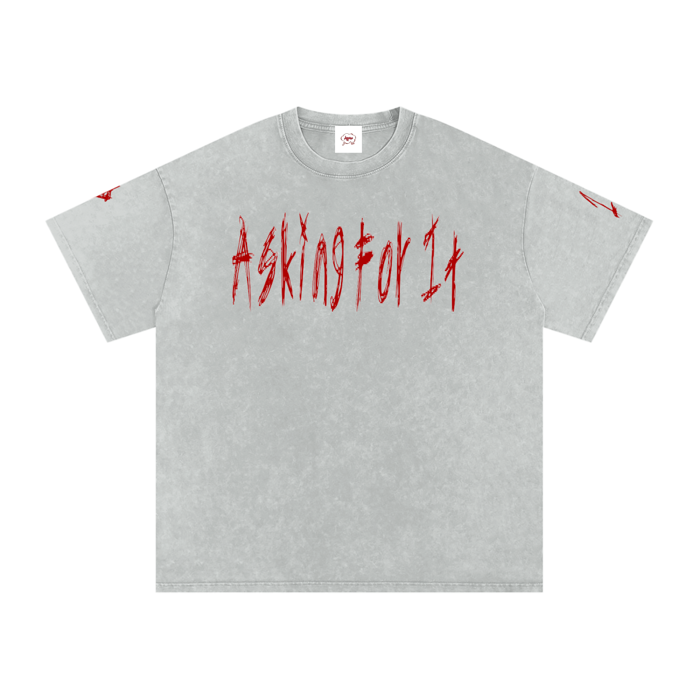 Snow Washed Oversized Cotton T-Shirt