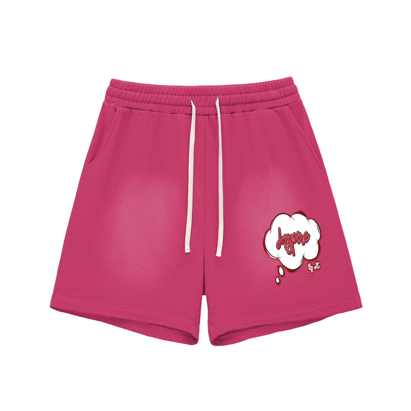 Sun Fade Raw Edge Cotton Shorts