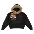 Trap Szn Sun Fade Boxy Detachable Fur Hoodie